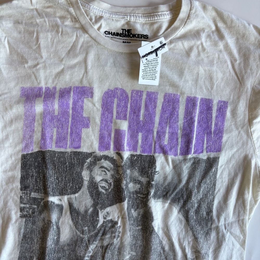 The Chainsmokers Medium T Shirt Short Sleeve Graphic Band‎ Tee Music Fan Apparel